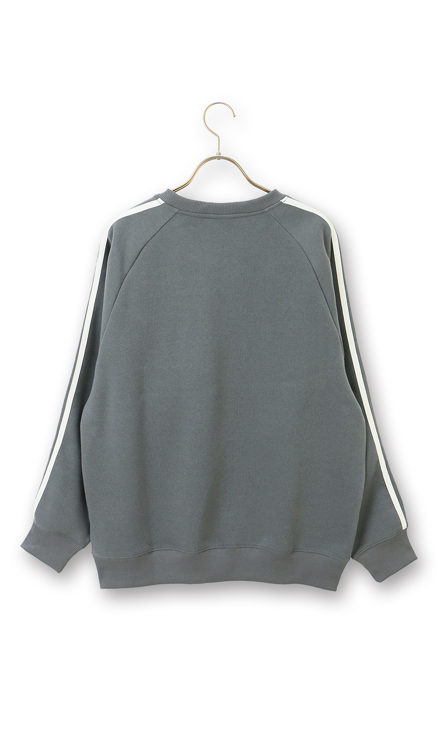 裏起毛肩ラインクルートレーナー【MLB】 チャコール M