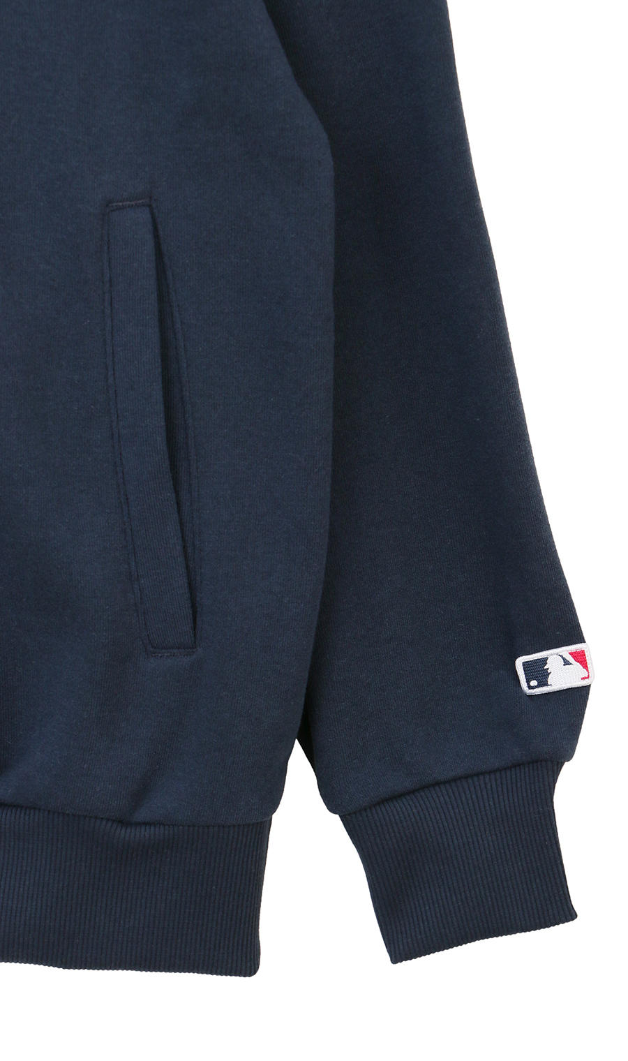裏起毛刺繍フルジップ【MLB】 ネイビー M