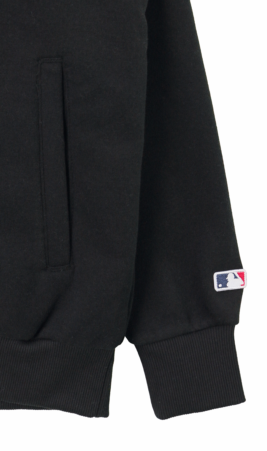 裡拉絨刺繡全拉鏈 【MLB】 黑色M