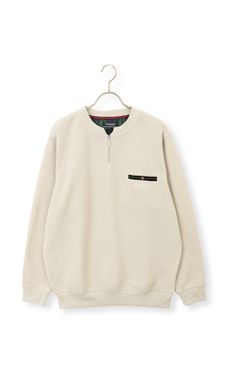 裏起毛ショートジップトレーナー