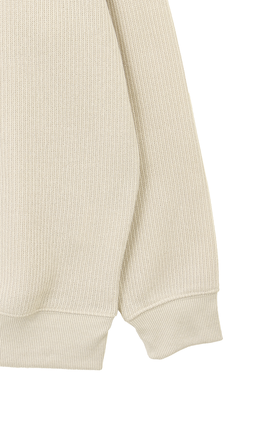 裏起毛ショートジップトレーナー ベージュ M