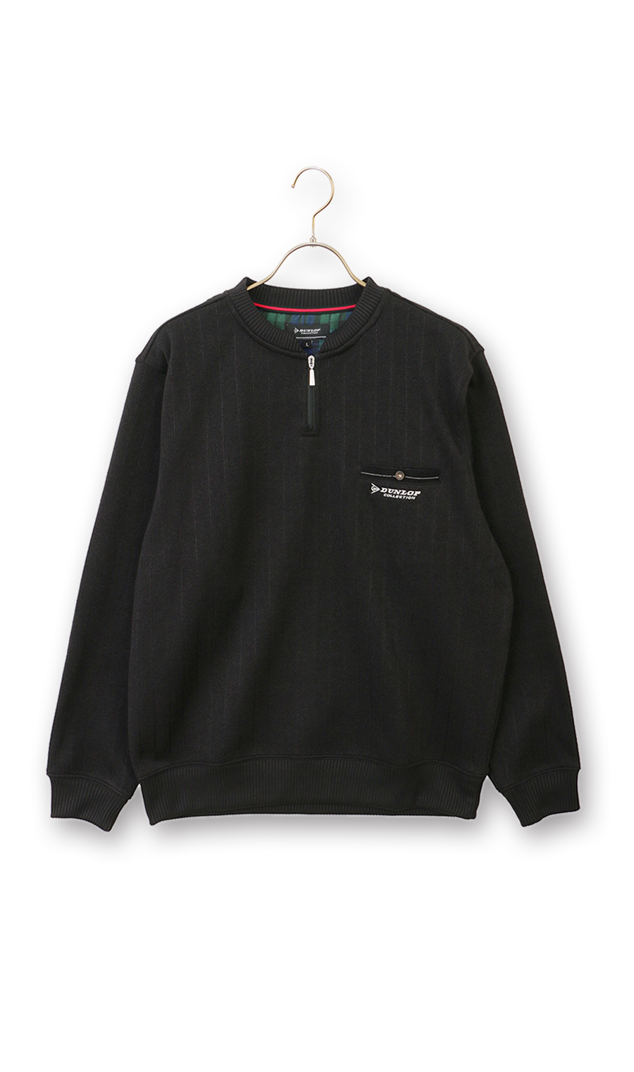 裏起毛ショートジップトレーナー ブラック M