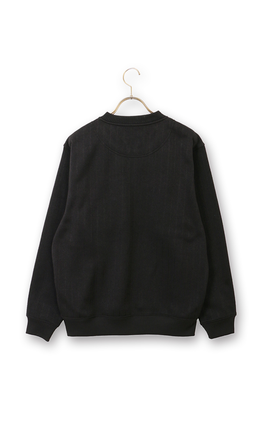 裏起毛ショートジップトレーナー ブラック M