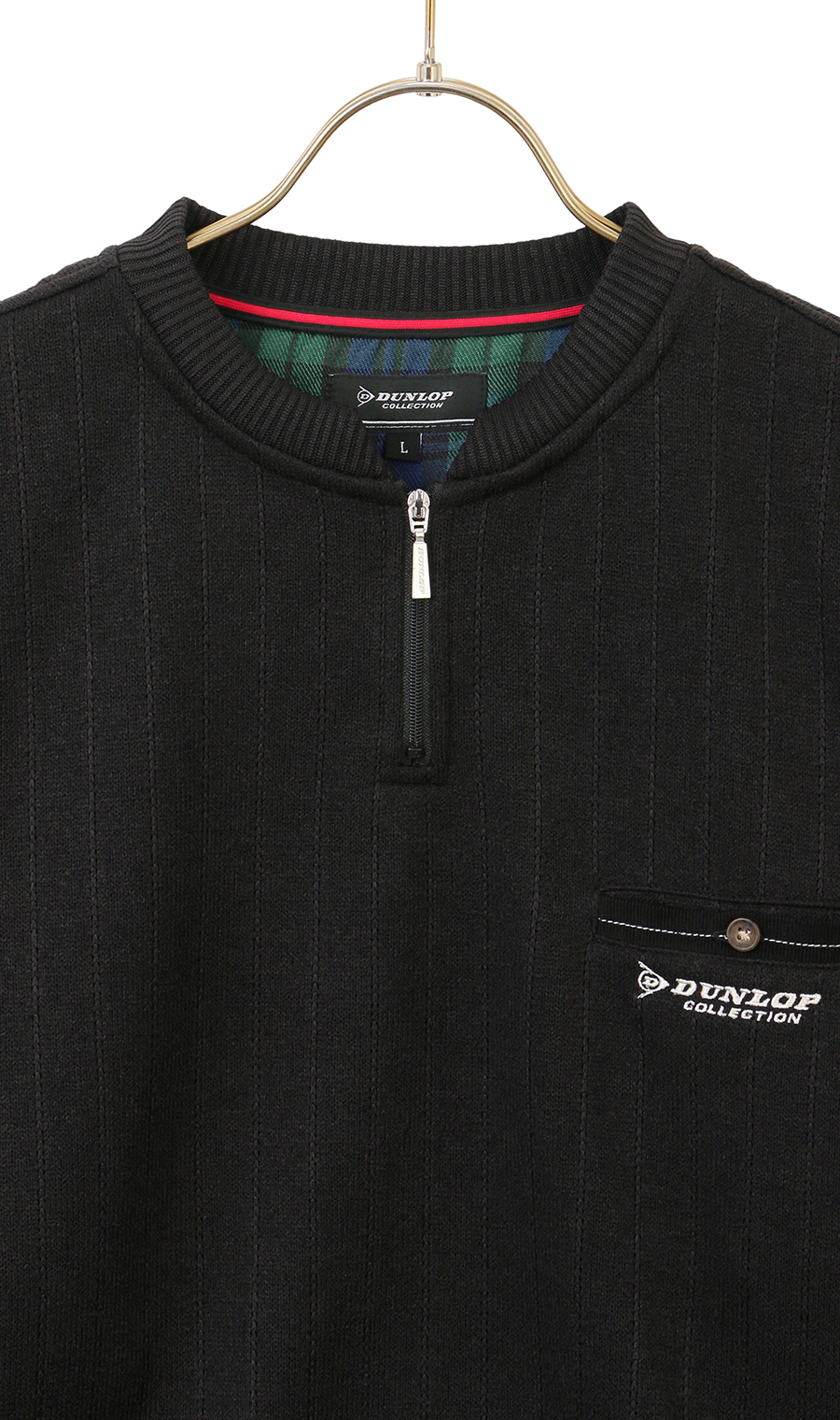 裏起毛ショートジップトレーナー ブラック M