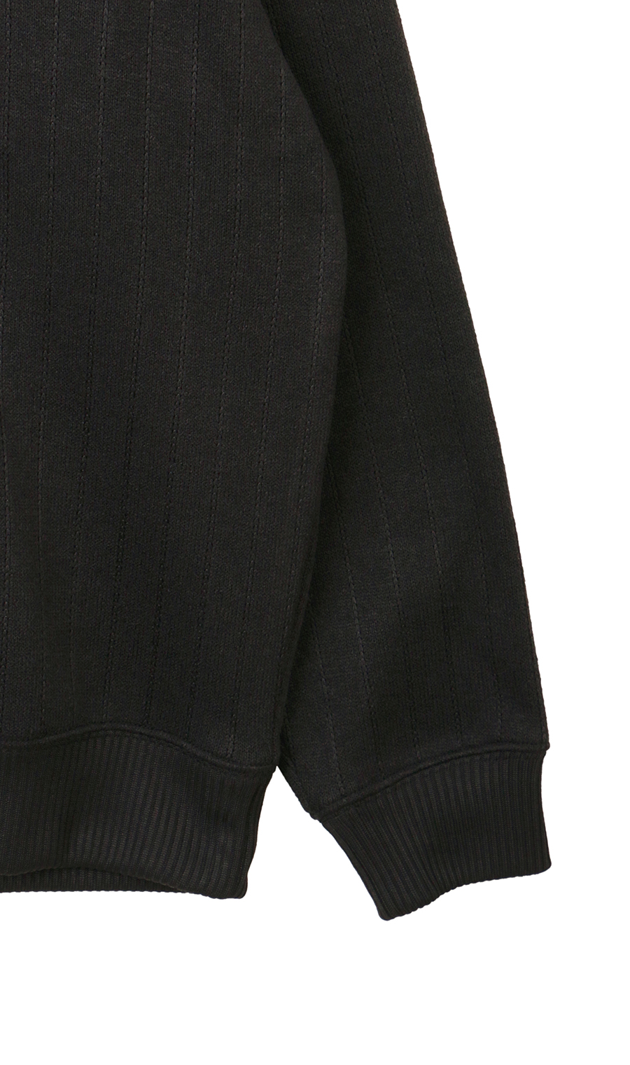 裏起毛ショートジップトレーナー ブラック M