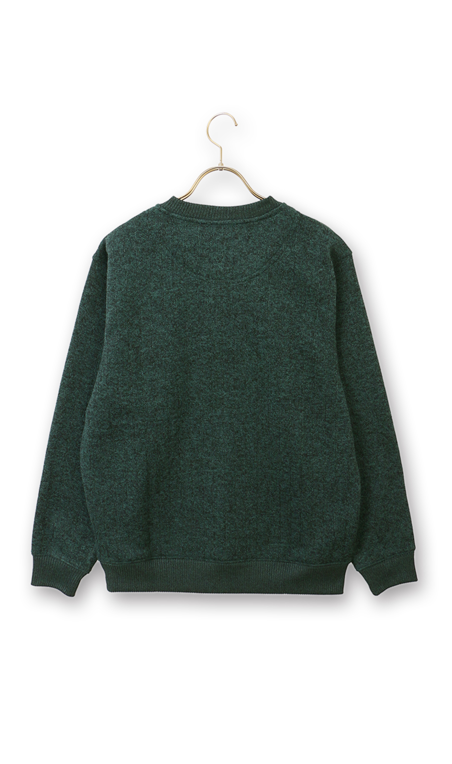 裏起毛ショートジップトレーナー グリーン M