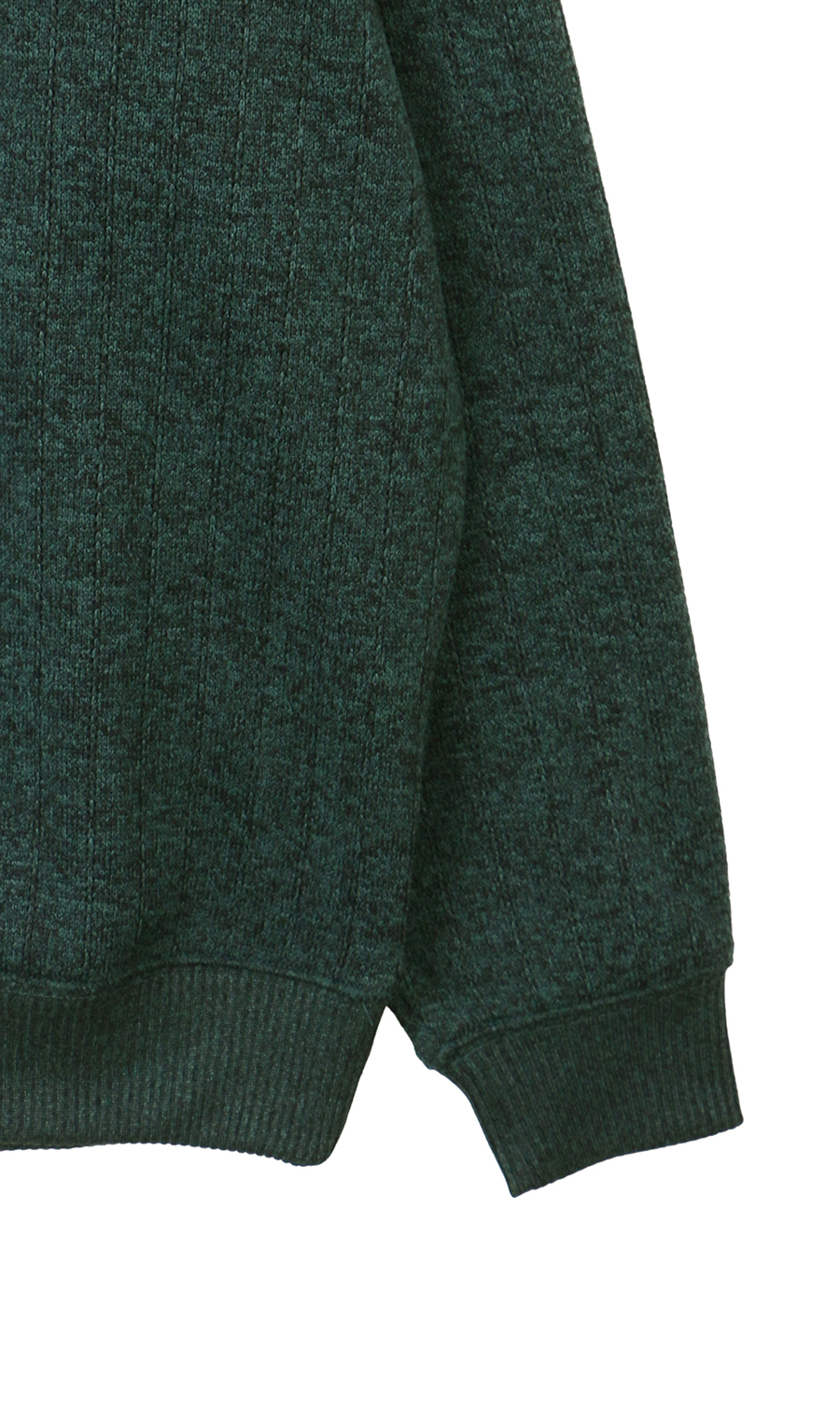 裏起毛ショートジップトレーナー グリーン M