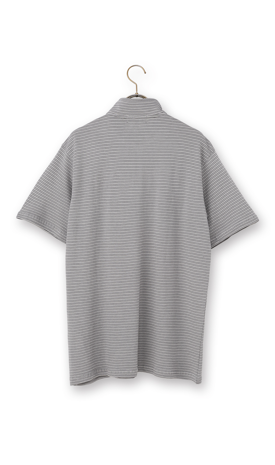 ハーフジップＴシャツ グレー M