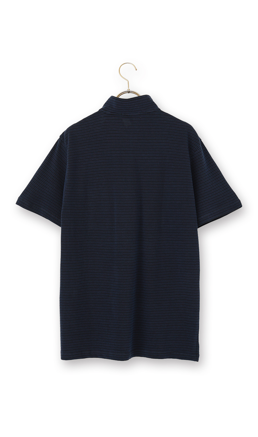 ハーフジップＴシャツ ネイビー M