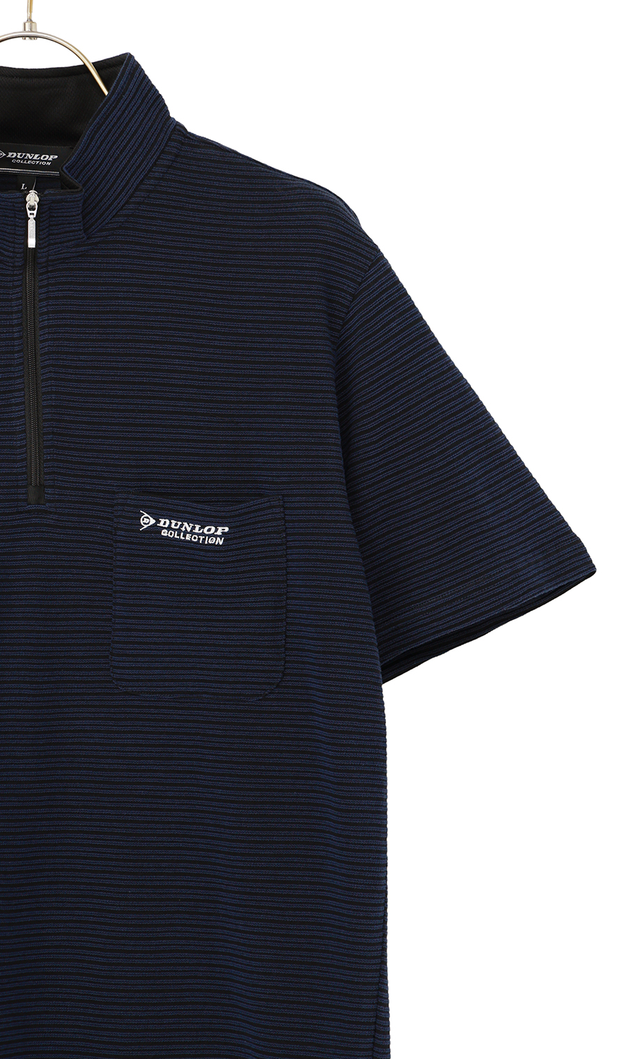 ハーフジップＴシャツ ネイビー M