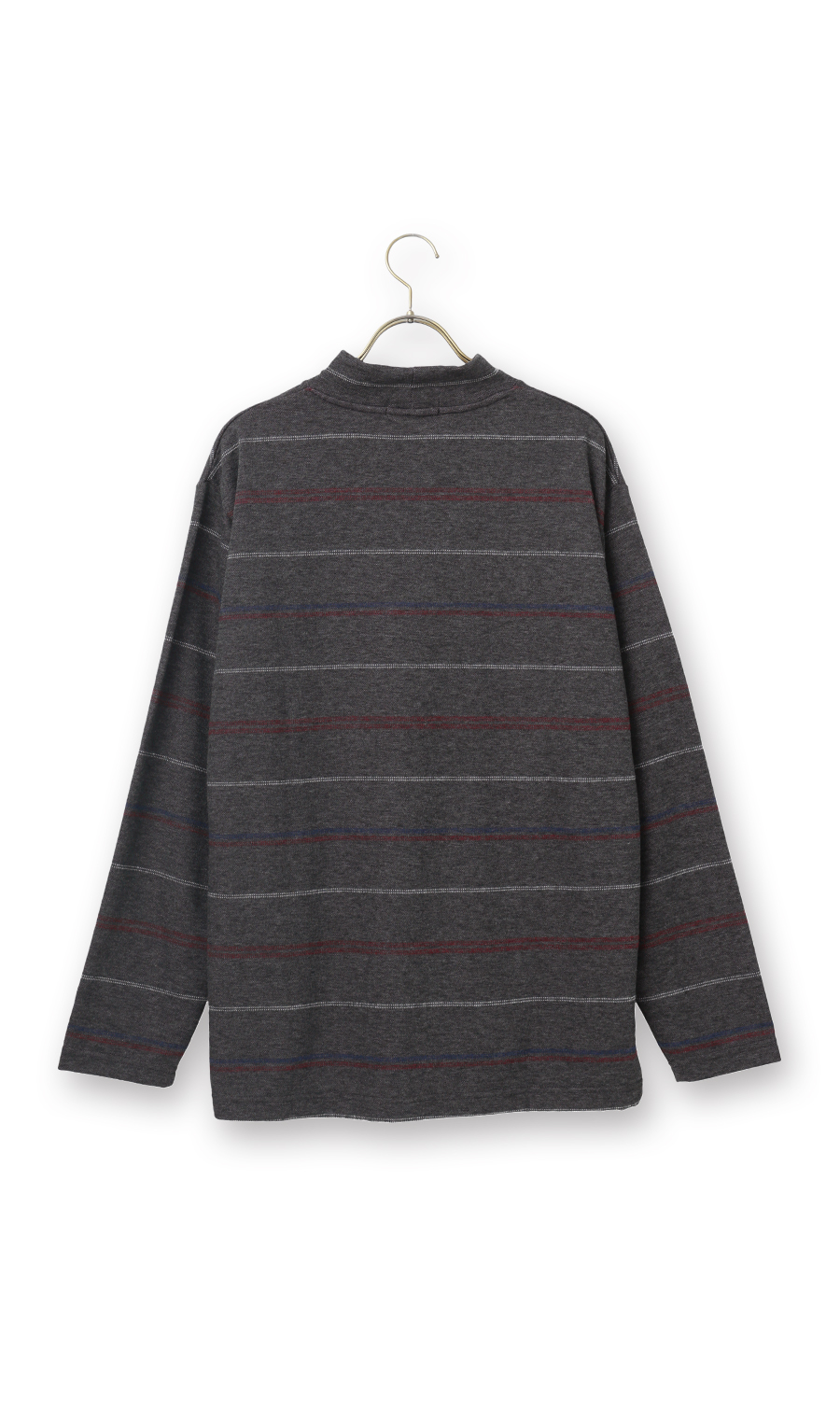 ボーダー起毛モックネックTシャツ【長袖】 (D6D04AY-16) | DUNLOP