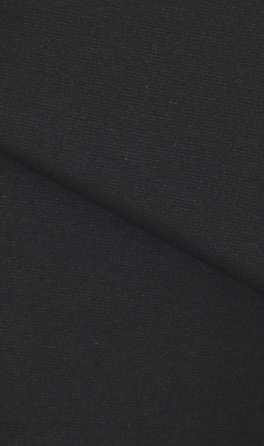 ポンチモックネックＴシャツ【長袖】 ブラック S