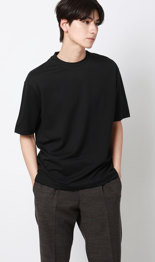 ポンチクルーネックTシャツ