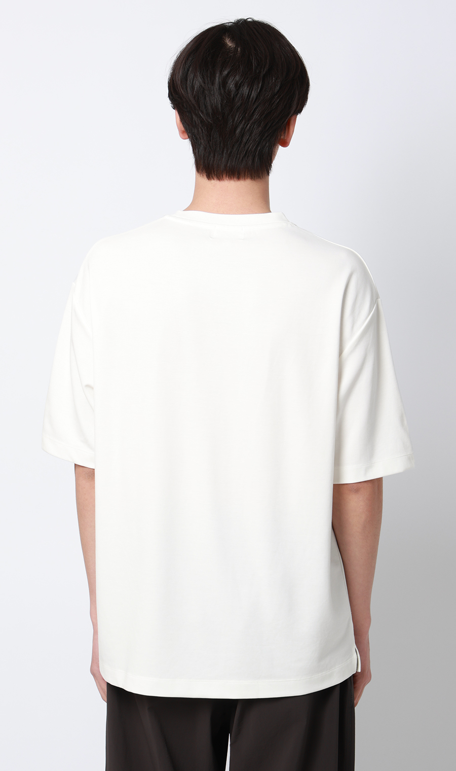 ポンチクルーネックTシャツ ホワイト S