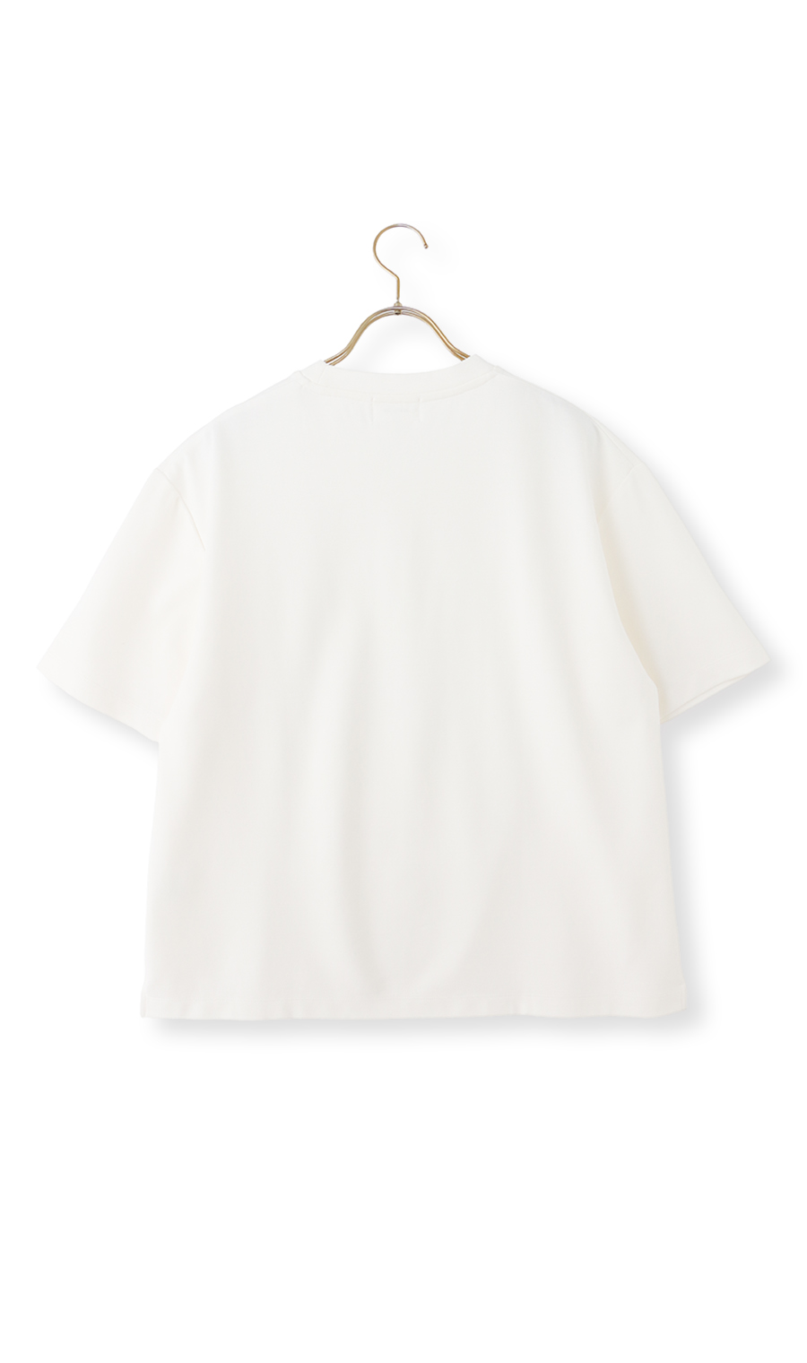 ポンチクルーネックTシャツ ホワイト S