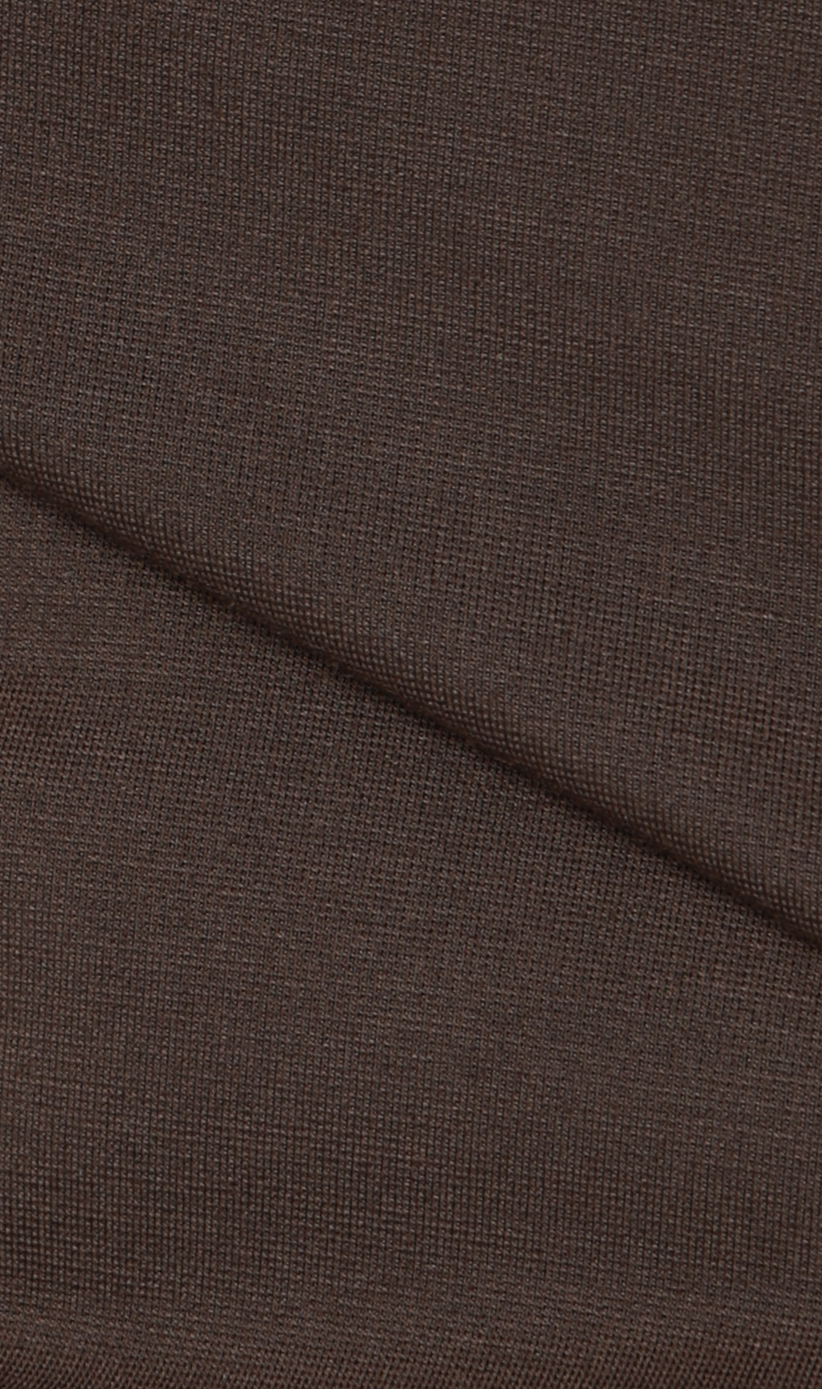 ポンチクルーネックTシャツ ブラウン S