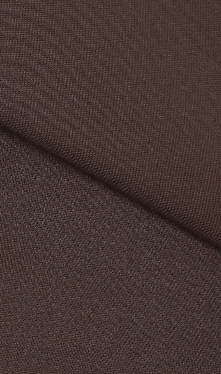 ポンチヘンリーネックTシャツ ブラウン S