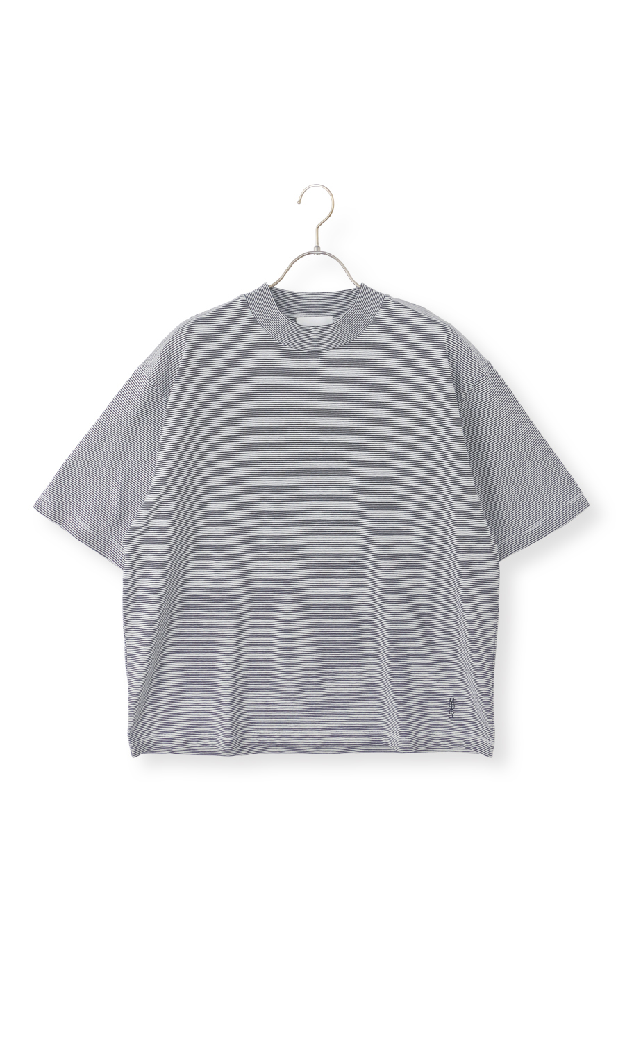 モックネックTシャツ ブラック S