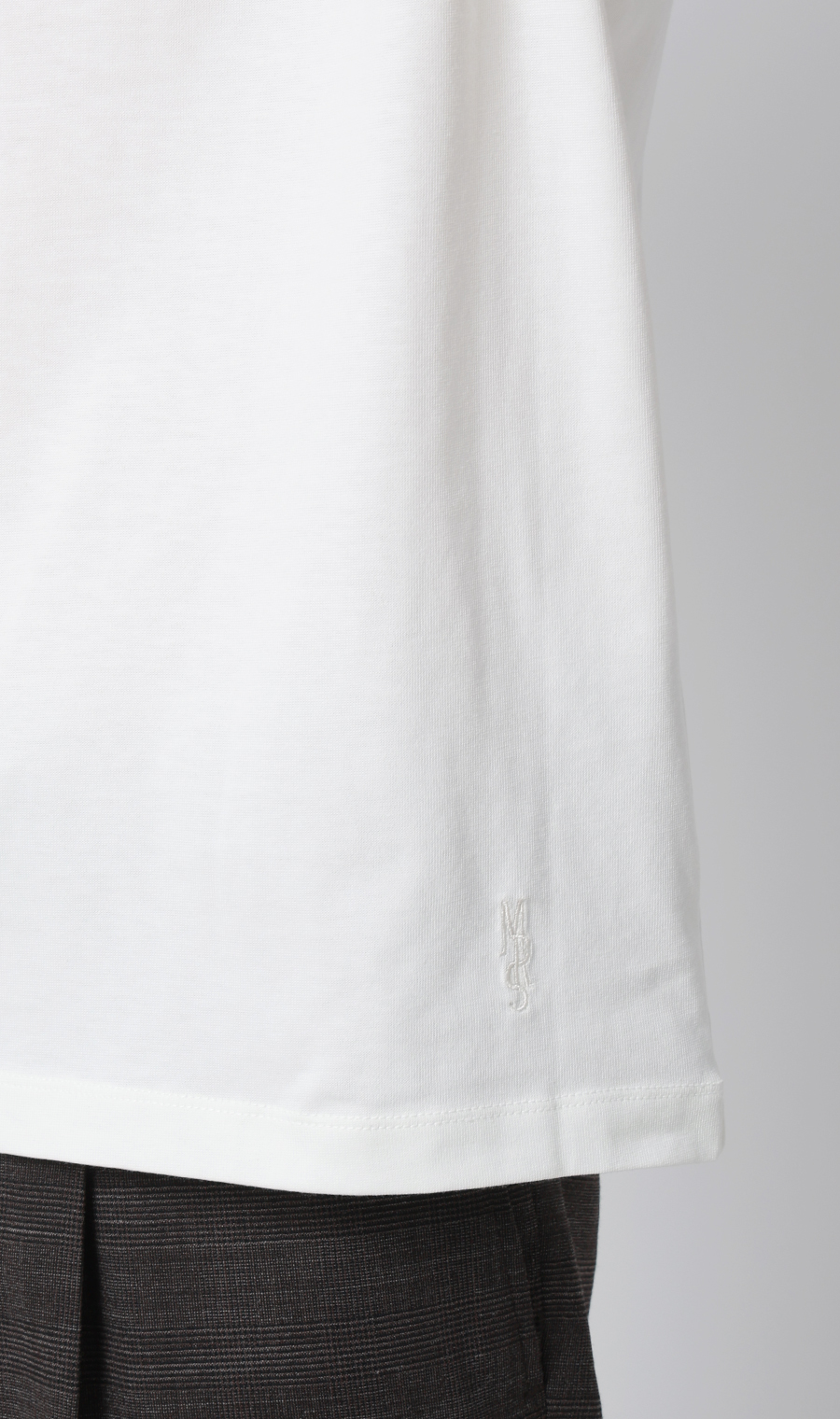 モックネックTシャツ ホワイト S