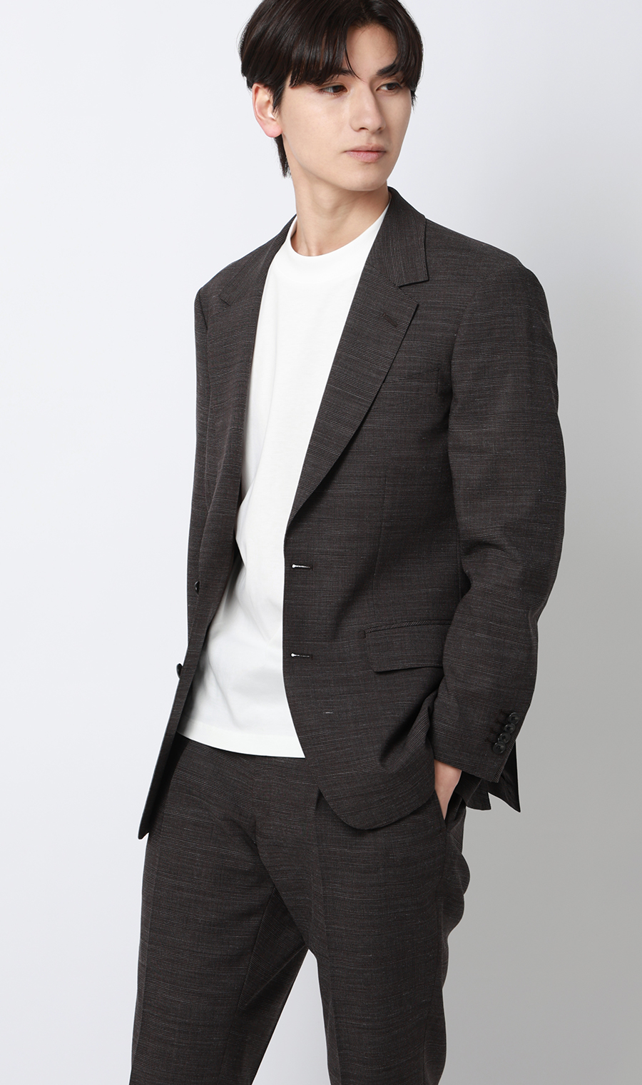 モックネックTシャツ ホワイト S