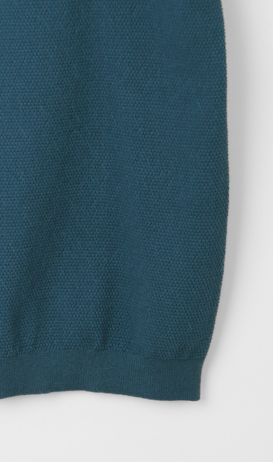 ニットTシャツ【Vネック】 ブルー L