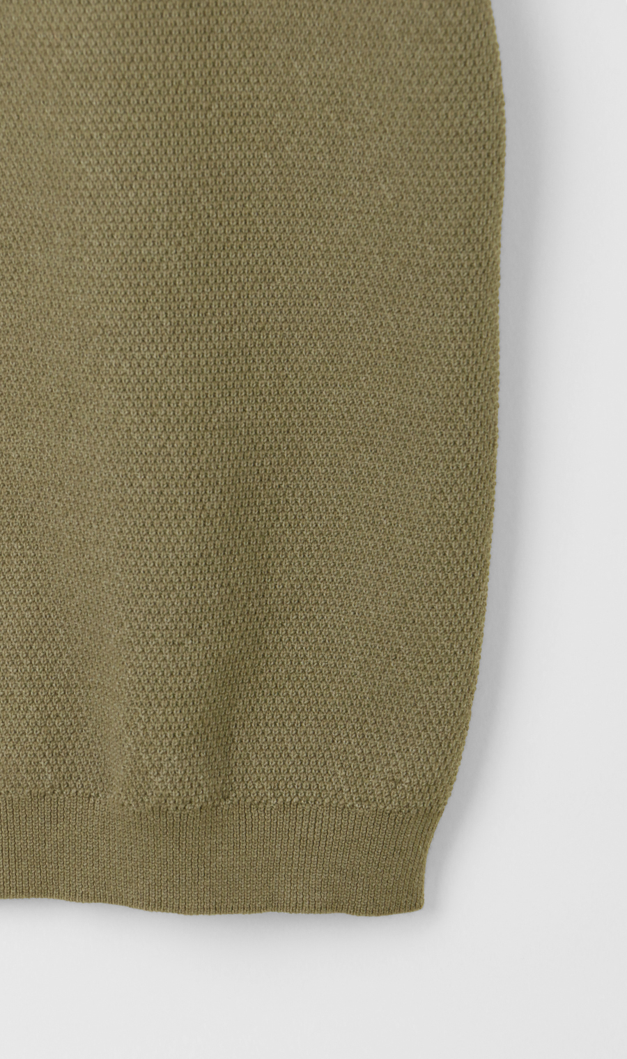 ニットTシャツ【Vネック】 グリーン M