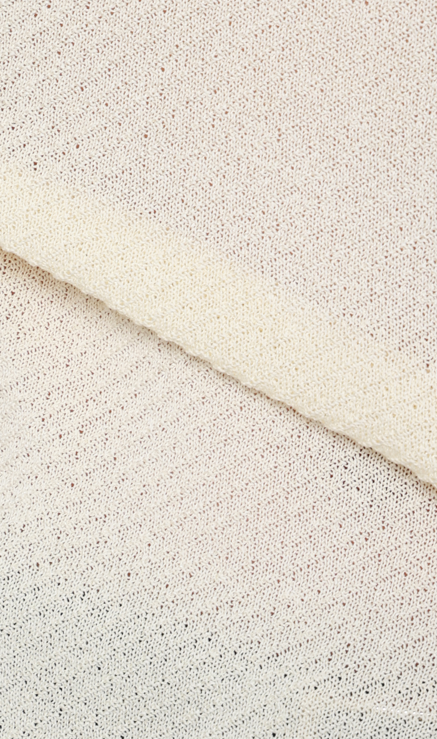 ニットクルーネックＴシャツ【和紙】 オフ S