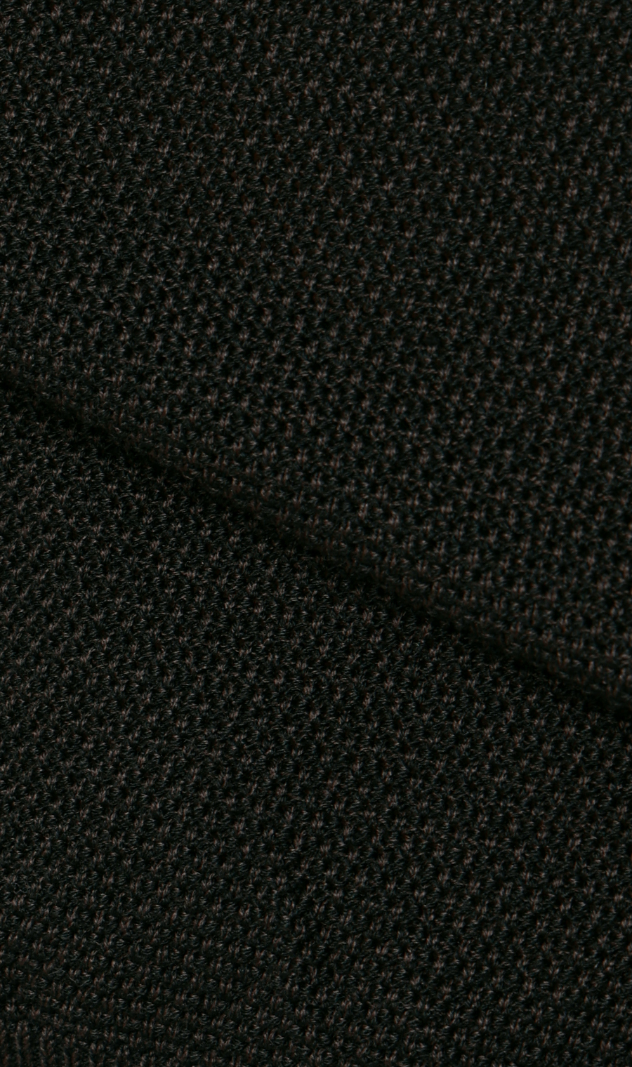 ニットクルーネックＴシャツ【鹿の子】 ブラウン S