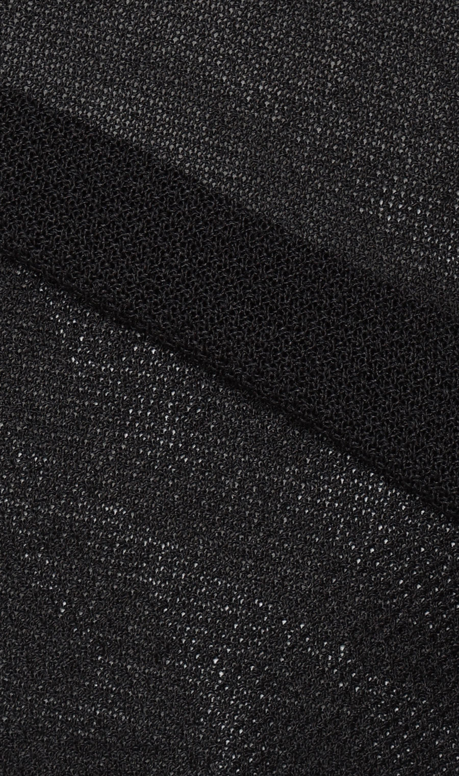 ニットクルーネックTシャツ【和紙混カノコ】 ブラック S