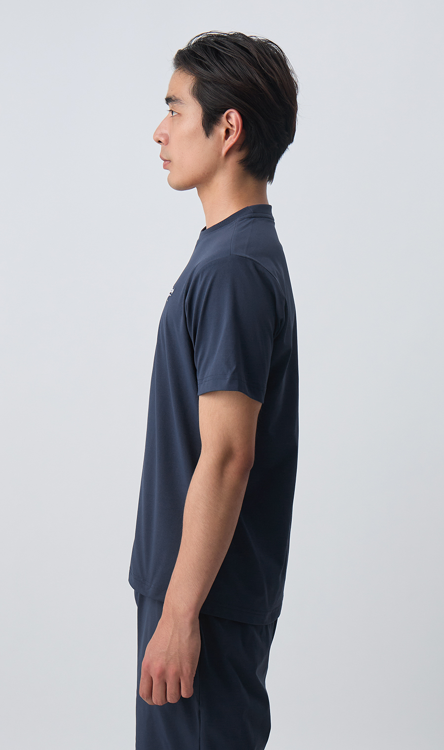 半袖クルーネックTシャツ【Reebok】【血行促進】【セットアップ着用可】 ネイビー LL
