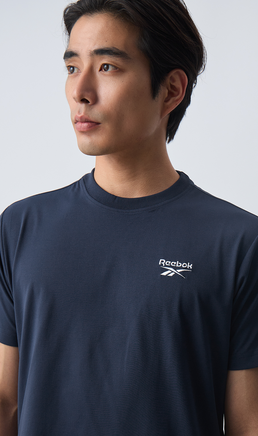 半袖クルーネックTシャツ【Reebok】【血行促進】【セットアップ着用可】 ネイビー LL