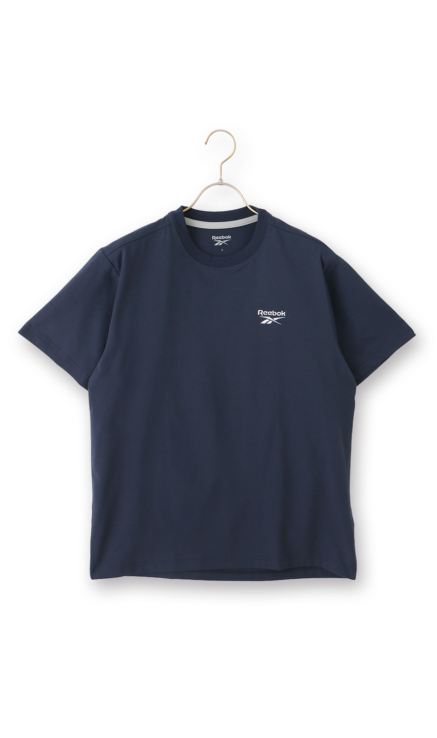 半袖クルーネックTシャツ【Reebok】【血行促進】【セットアップ着用可】 ネイビー LL