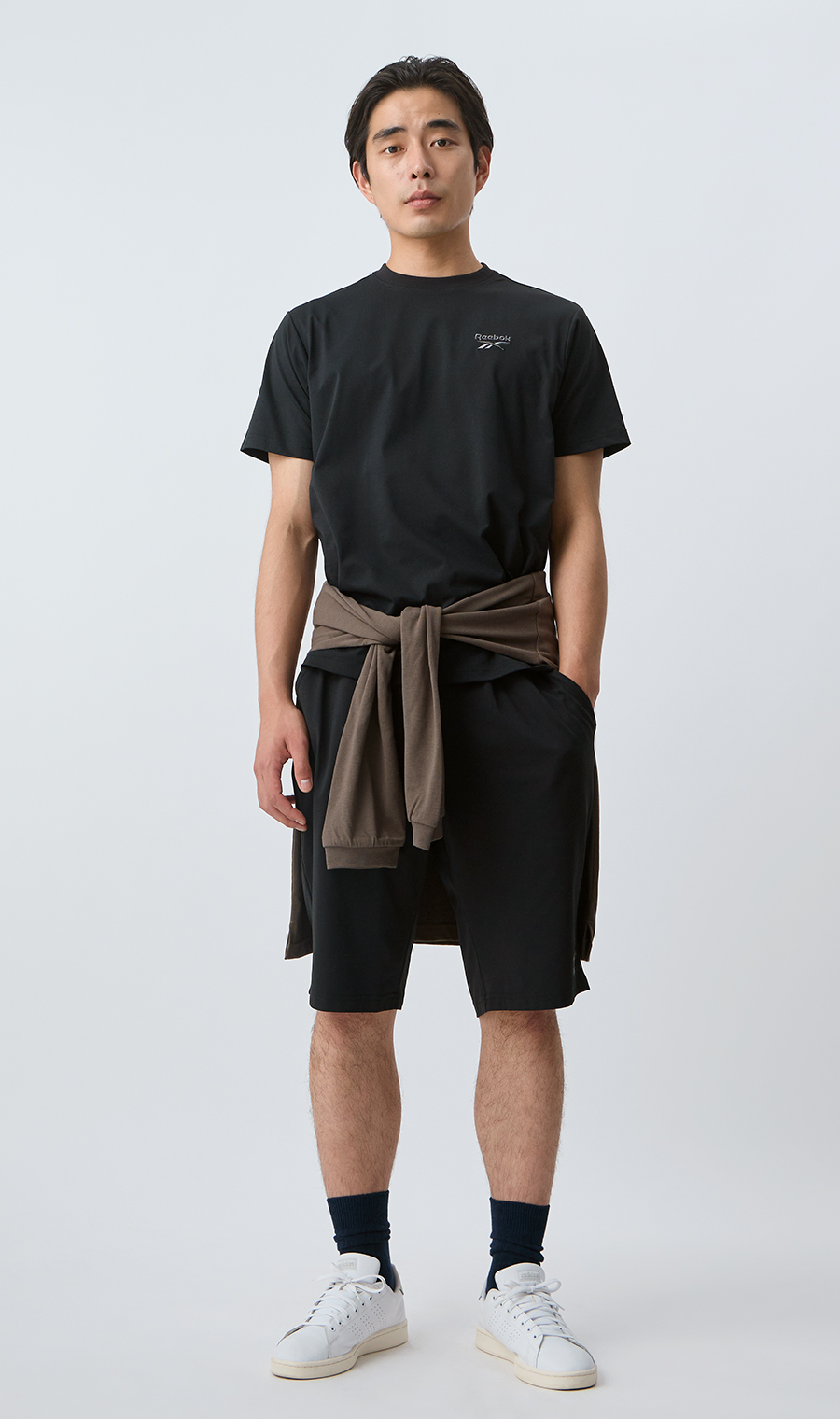 半袖クルーネックTシャツ【Reebok】【血行促進】【セットアップ着用可】 ブラック LL