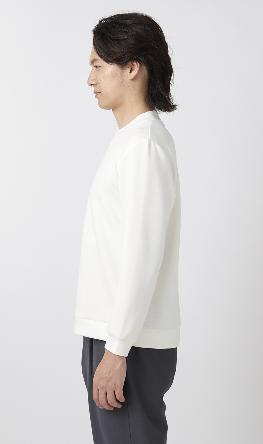 ゼロプレッシャーオペラネックTシャツ【長袖】 ホワイト S