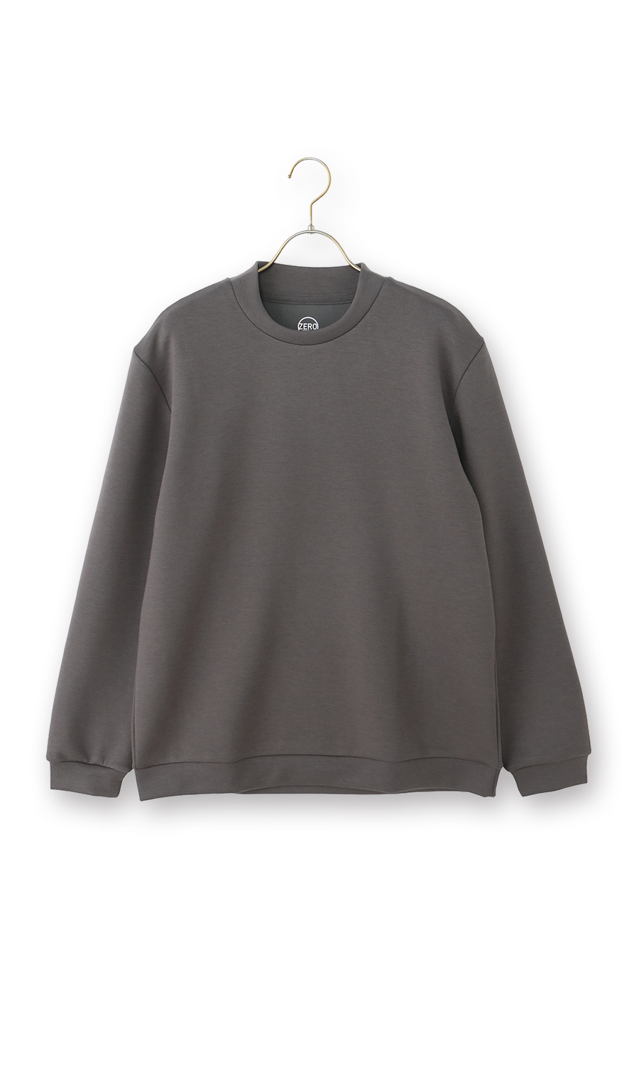 ゼロプレッシャーオペラネックTシャツ【長袖】 チャコール S