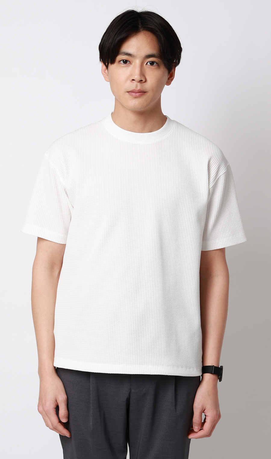 ゼロプレッシャーワッフルTシャツ【半袖】 ホワイト 3L