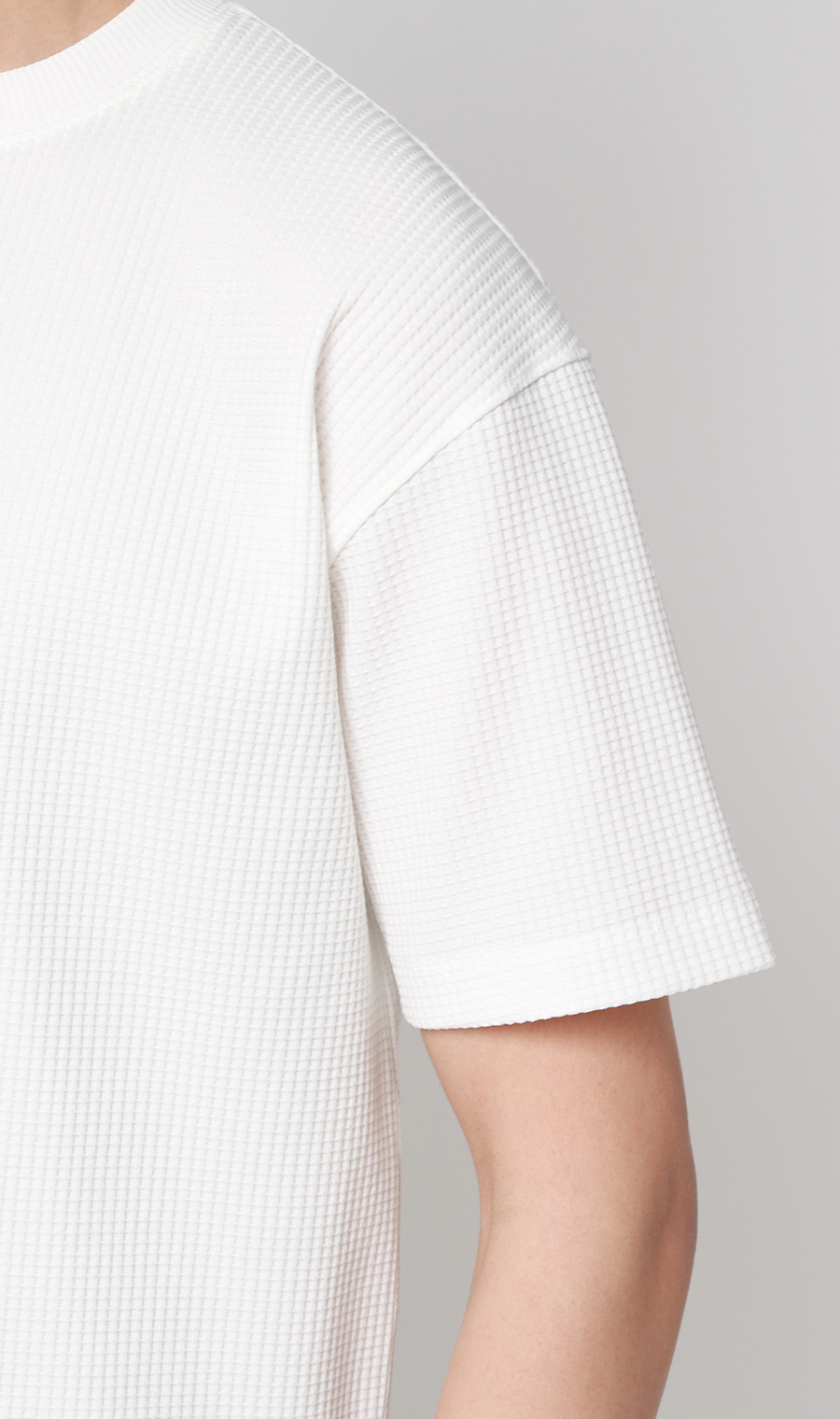 ゼロプレッシャーワッフルTシャツ【半袖】 ホワイト 3L