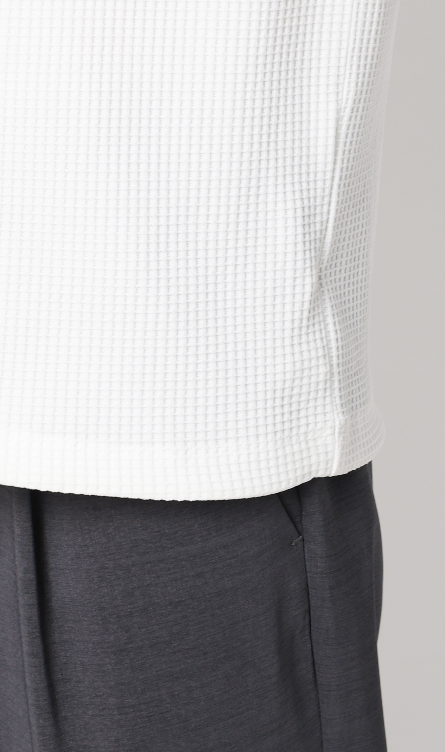 ゼロプレッシャーワッフルTシャツ【半袖】 ホワイト 3L