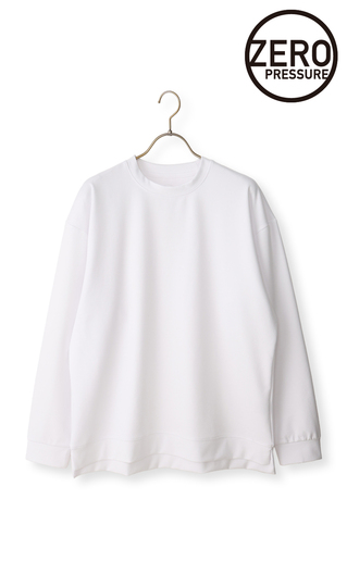 ゼロプレッシャーポンチクルーネックＴシャツ【長袖】