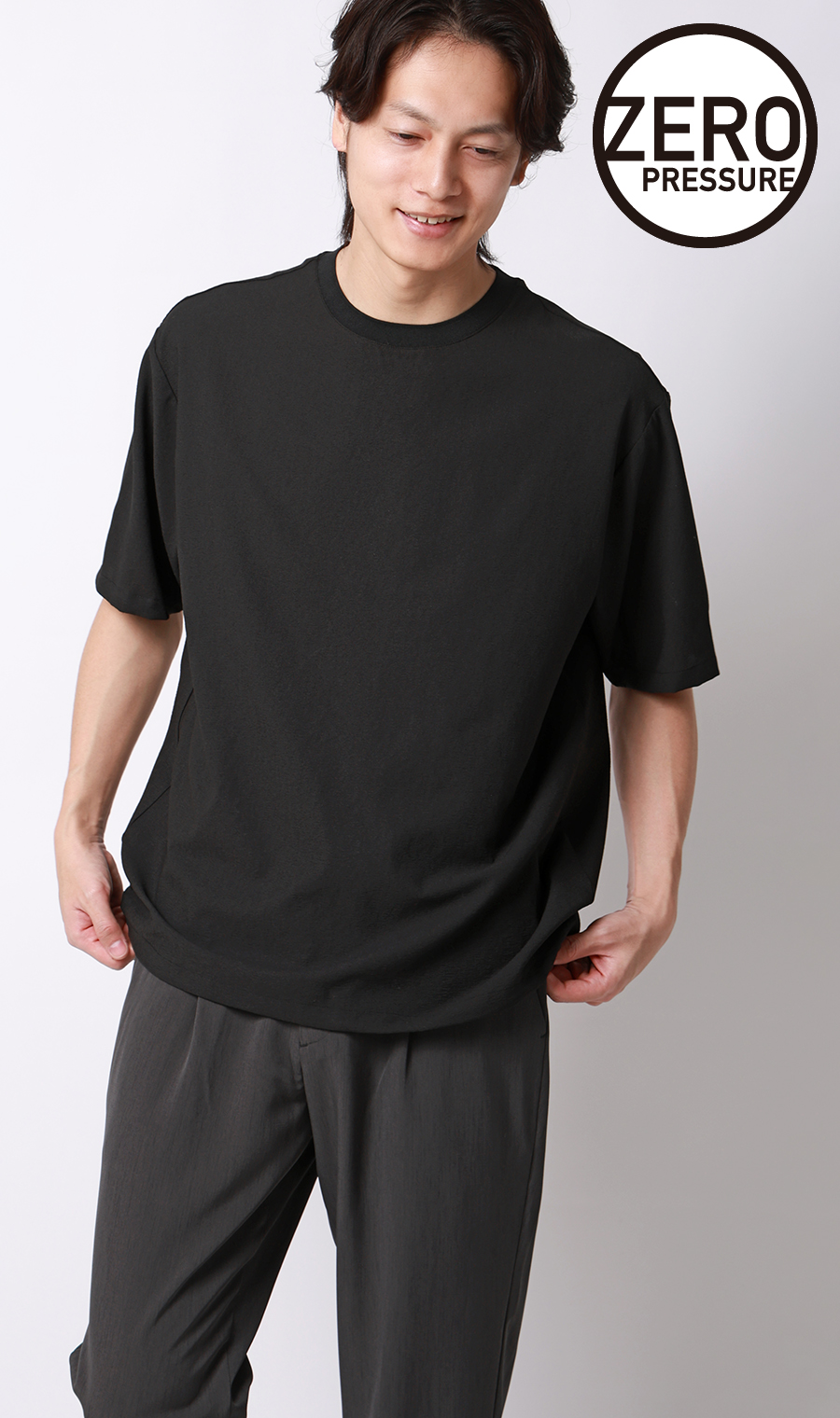 ゼロプレッシャーTシャツ【半袖】 ブラック S