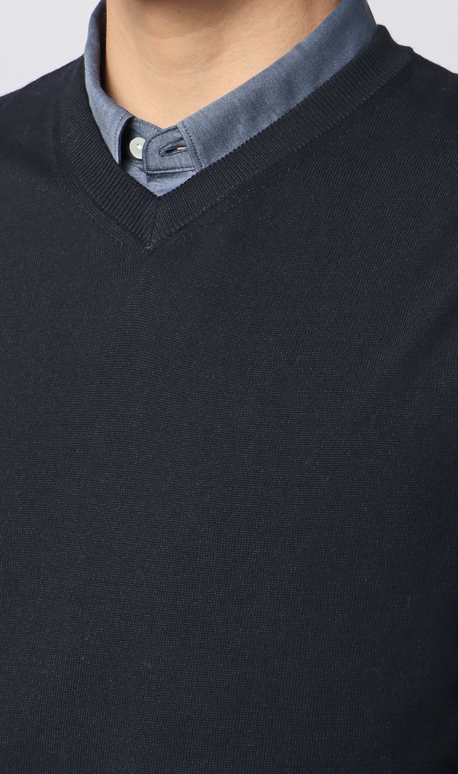 Vネックニットベスト【毛玉CLEAR】【＃すごセーター】 ネイビー S