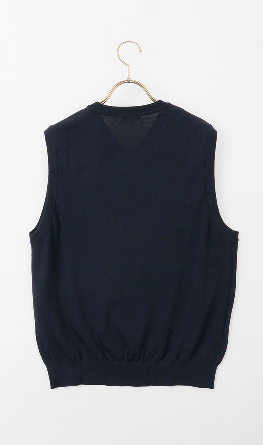 Vネックニットベスト【毛玉CLEAR】【＃すごセーター】 ネイビー S
