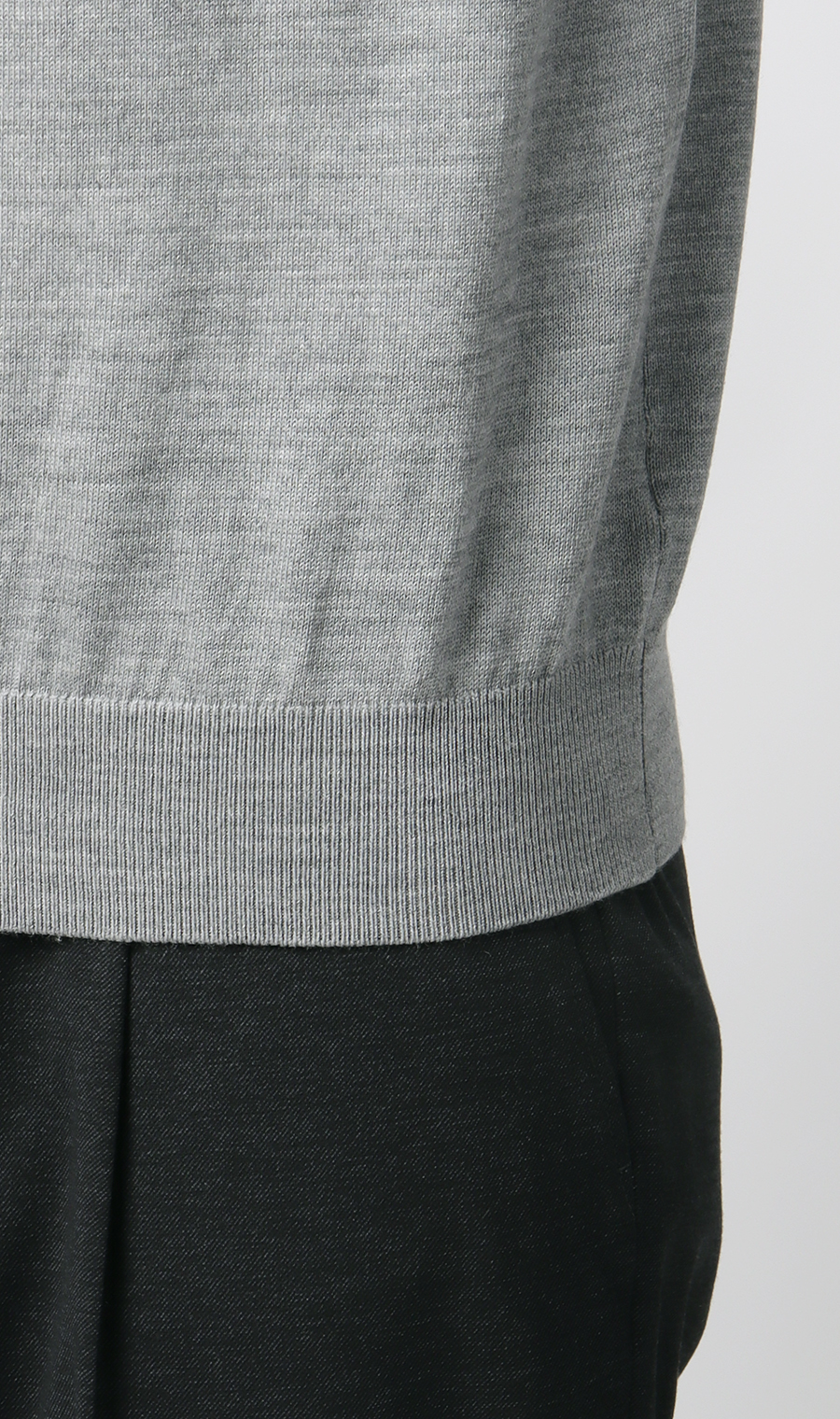 Vネックニットベスト【毛玉CLEAR】【#すごセーター】 ライトグレー S