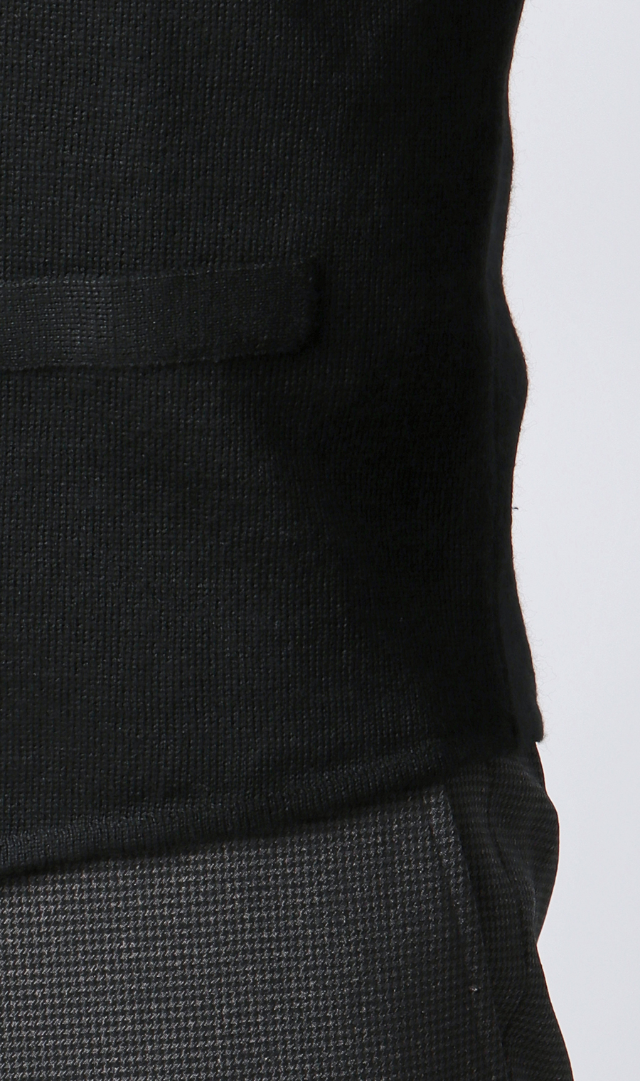 前開きニットジレ【毛玉CLEAR】【＃すごセーター】 ブラック S