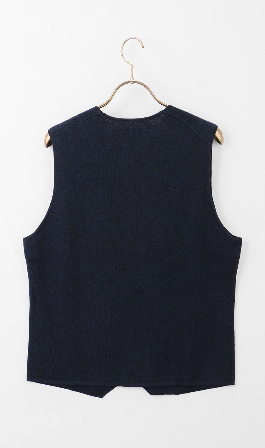 前開きニットジレ【毛玉CLEAR】【＃すごセーター】 ネイビー S