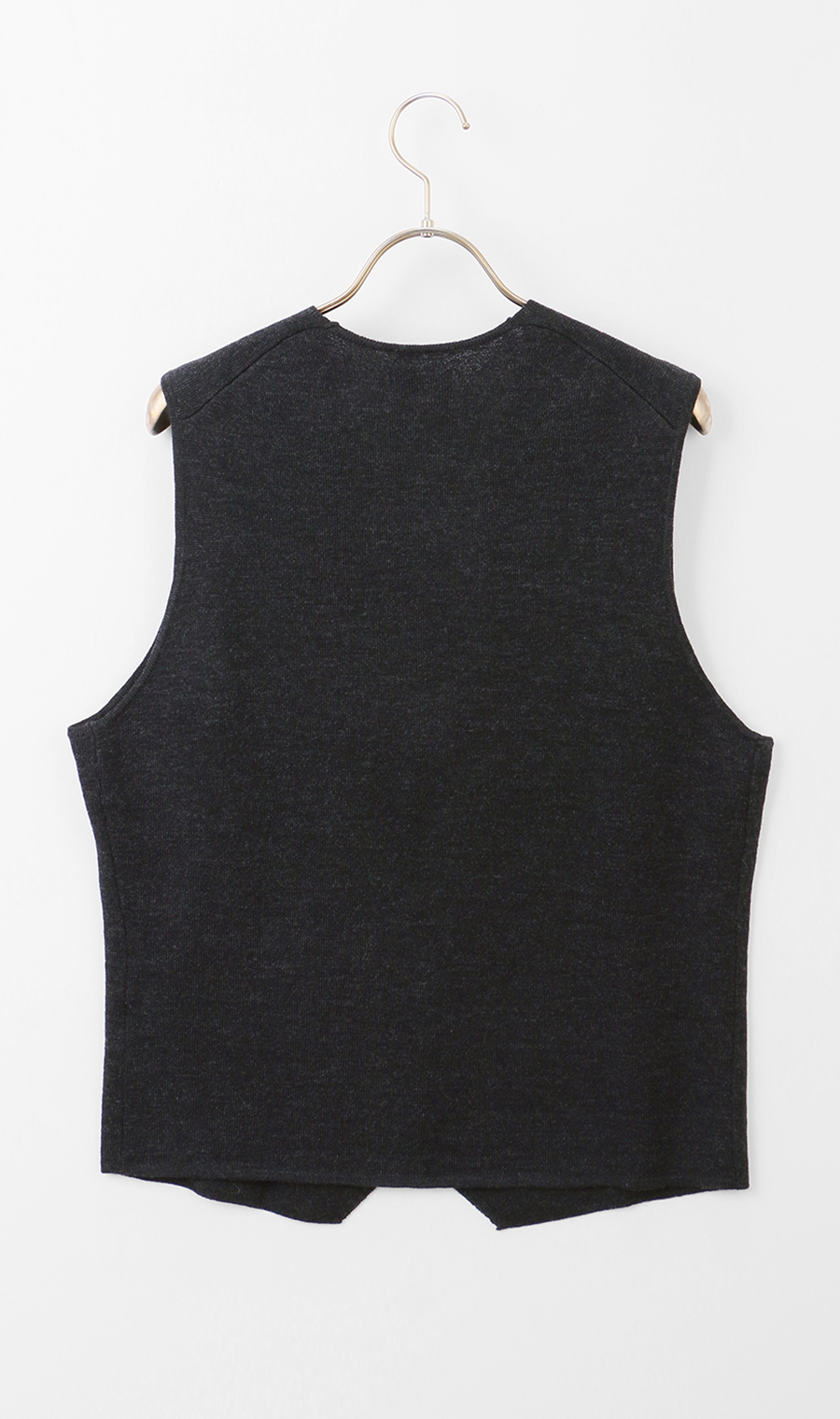 前開きニットジレ【毛玉CLEAR】【＃すごセーター】 チャコール S