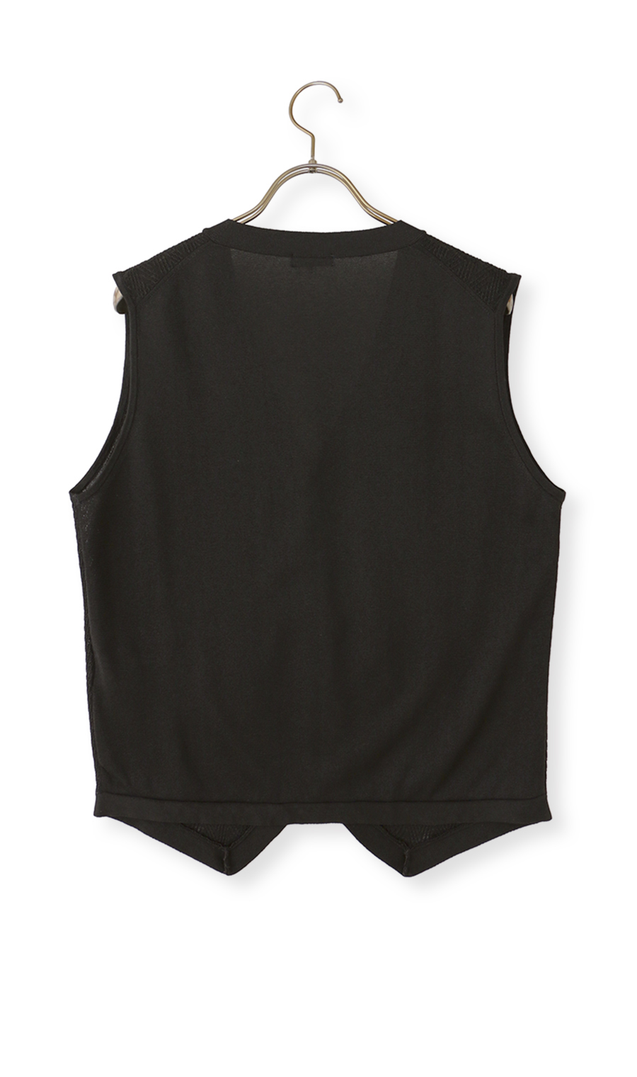 ニットジレ【ヘリンボーン】 ブラック M