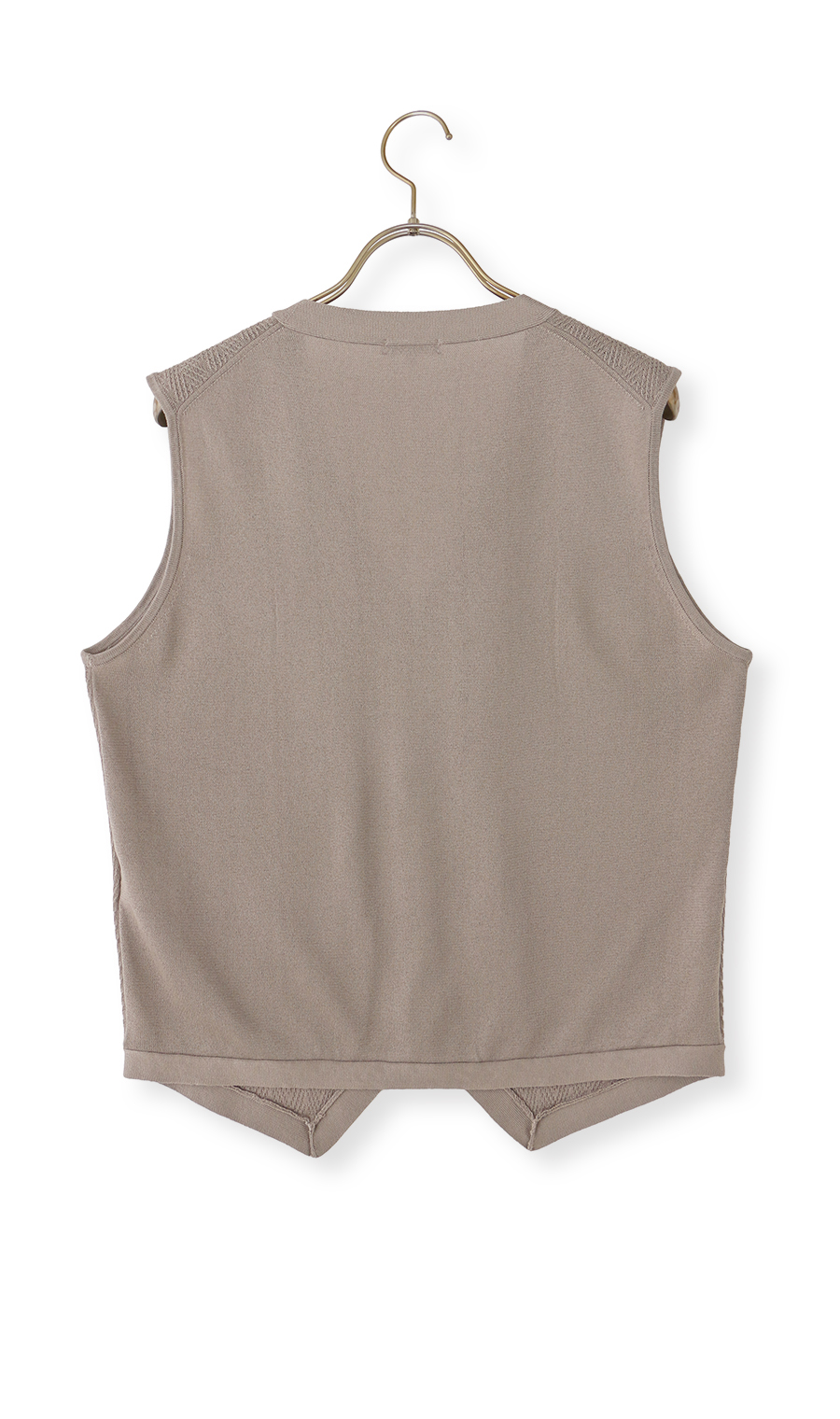 ニットジレ【ヘリンボーン】 ベージュ M