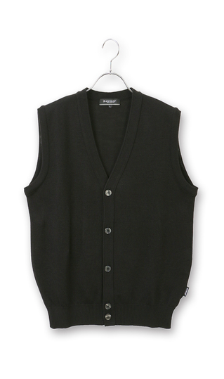 Wジャガード前開きベスト【日本製】