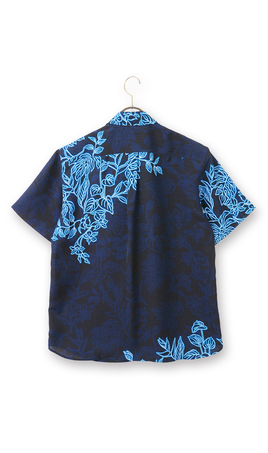 かりゆしウェア【MAJUN】【ネオンカーリー】【WEB限定】 ネイビー M